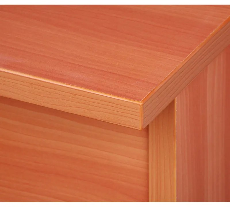 Písací stôl ergonomický MIRELLI A+, pravý, biela/dub sonoma