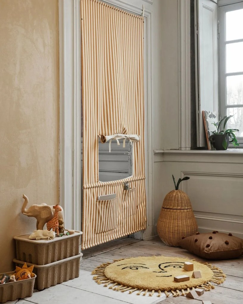 Ferm Living Prútený kôš s vekom Pear