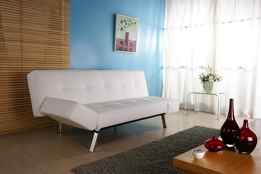 Pohovka Berlin, biela ekokoža