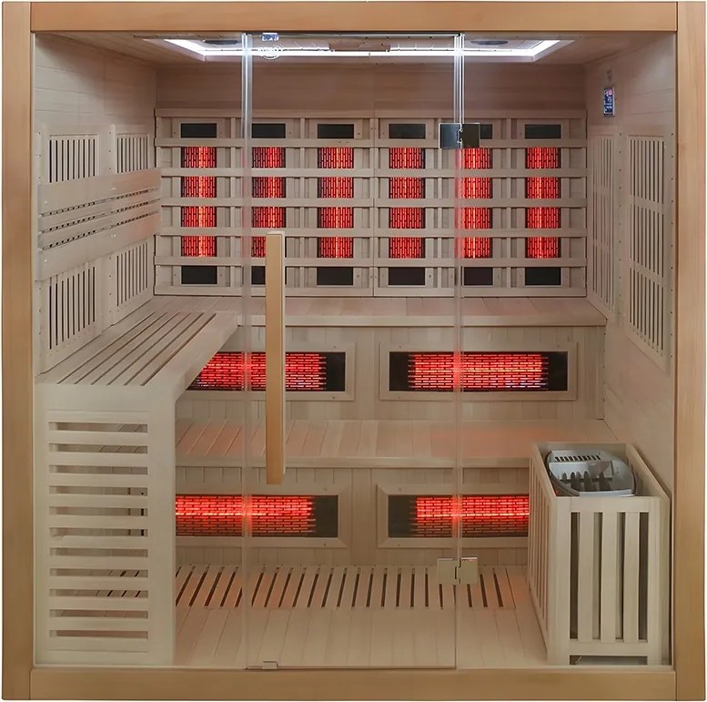 BPS-koupelny Kombinovaná sauna 2v1 HYD-7526 - Infrasauna + fínska sauna 200x160, 5-6 osôb
