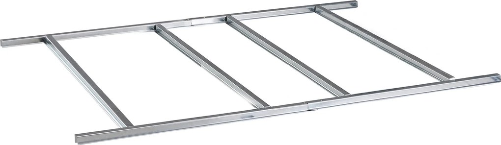 Základňa BBSH‑ZD67 pre záhradný domček BestBerg ZD‑67 / 122 × 196 cm / oceľ / strieborná