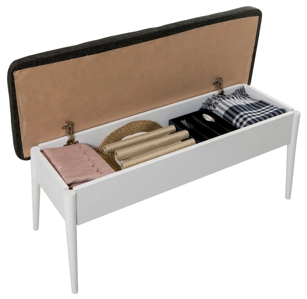 Lavica Vina I biela/antracit