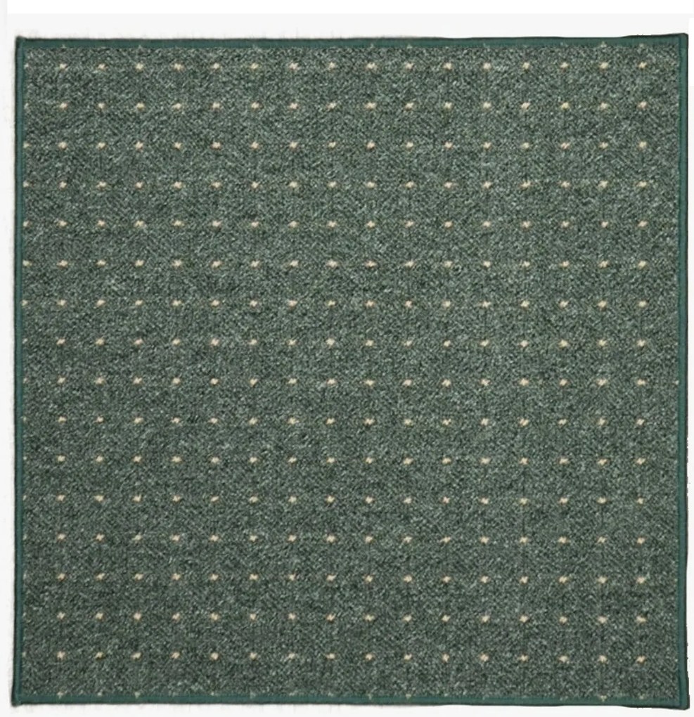 Condor Carpets, Kusový koberec Udinese zelený štvorec, 120x120, zelená, chodba / predsieň