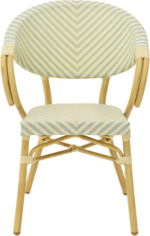 VENUS záhradná stolička s podrúčkami light green