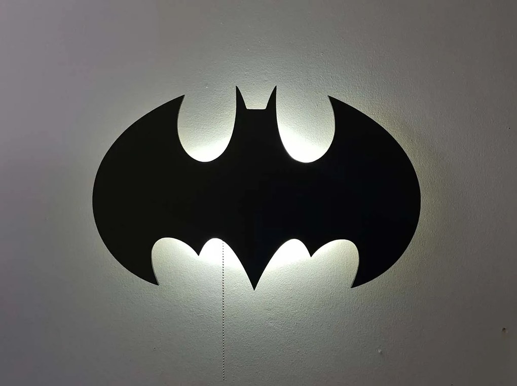 Nočná lampička batman - čierny, 31 cm