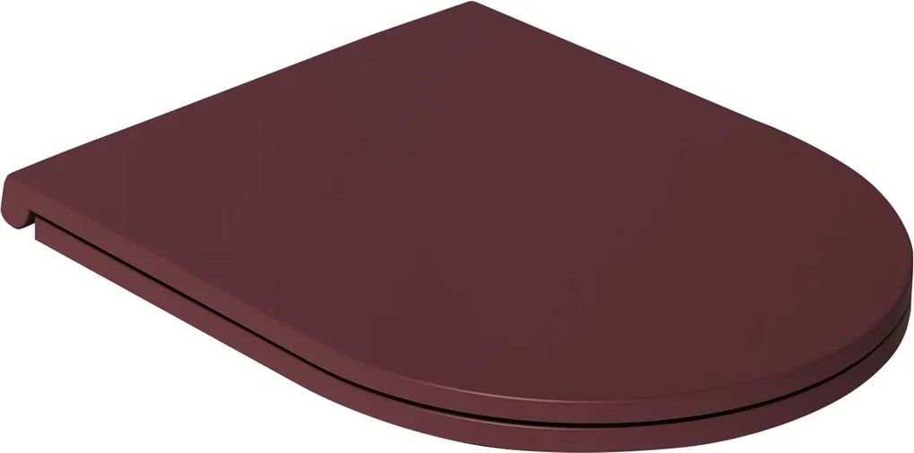 Isvea Isvea, INFINITY WC sedátko SLIM, Soft Close, Easy Take, matná maroon Red, 40KF0543I
