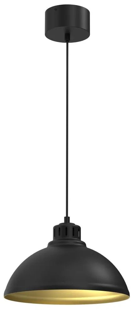 Luster na lanku SVEN 1xE27/15W/230V čierna/zlatá