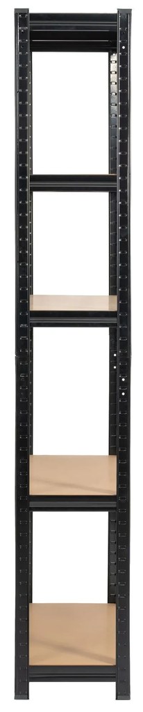 Kovový regál REGMET 90x30x180 cm černý