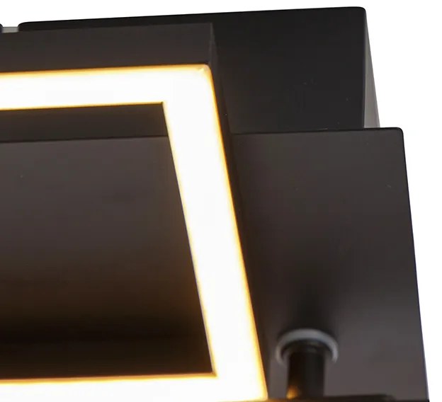 Stropné svietidlo predĺžené čierne 3-stupňové stmievateľné - Plazas Novo