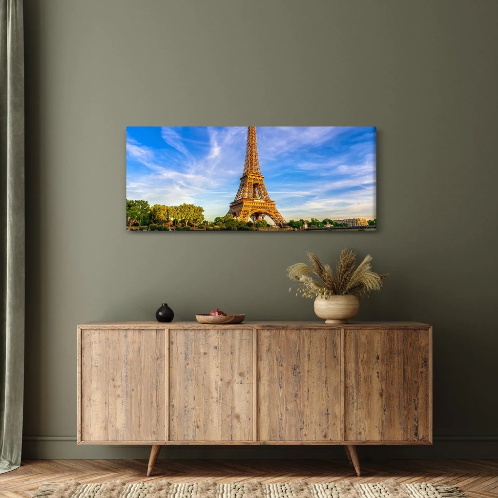 Obraz - Eiffelova veža (120x50 cm)
