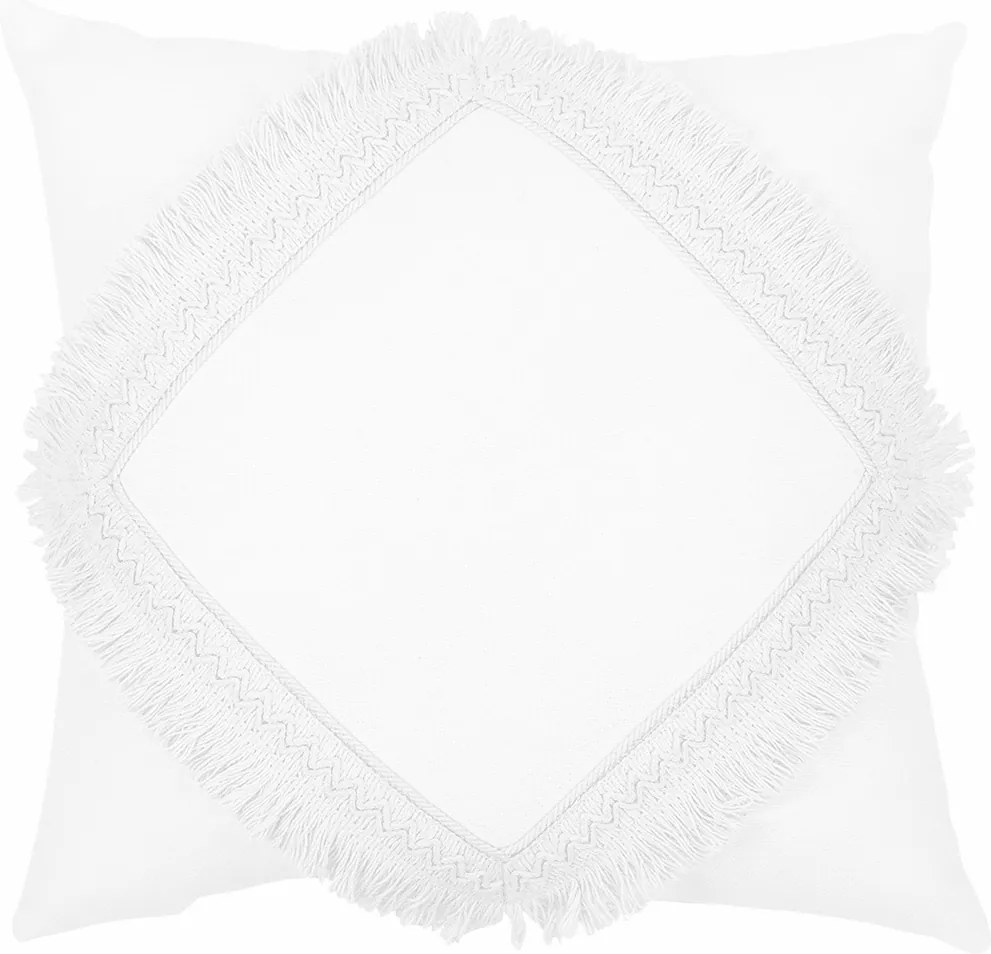 Boho štvorcový čipkový vankúš biely 40x40 cm
