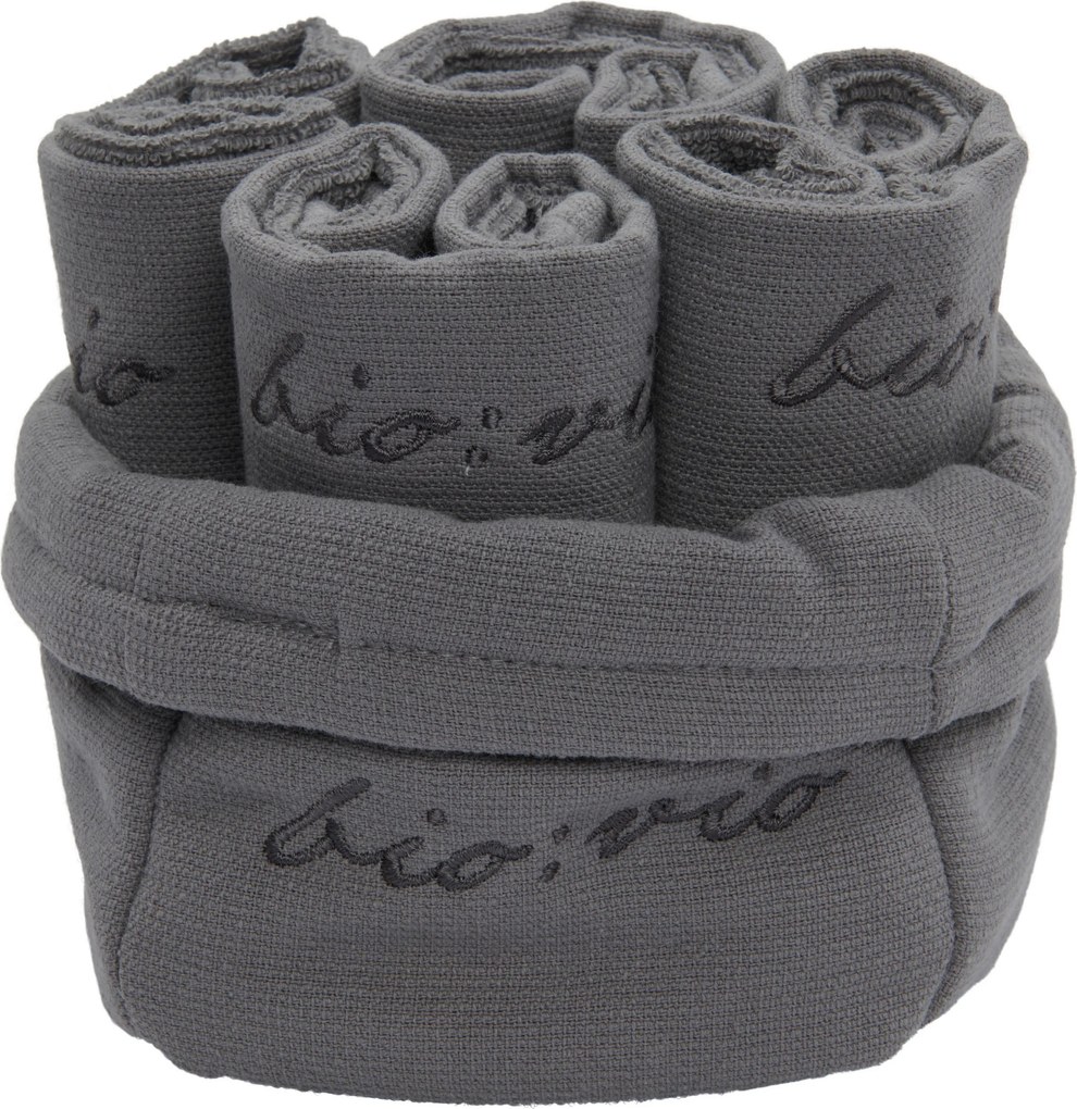 XXXLutz SADA UTERÁKOV NA TVÁR, 30/30 cm, antracitová Bio:Vio - Kúpeľňový textil - 004417013101