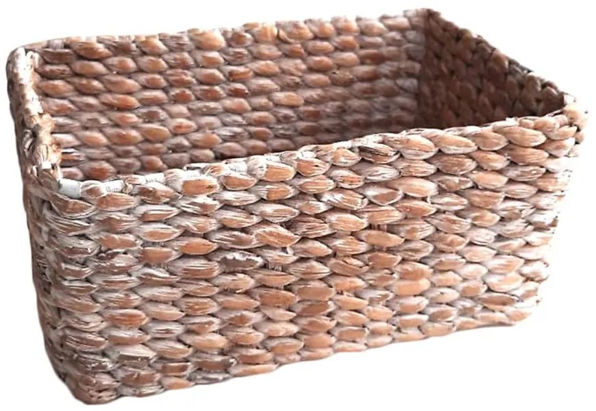 Kôš malý z hiacynta vodného 30x20x14 biela CKO-2545 41