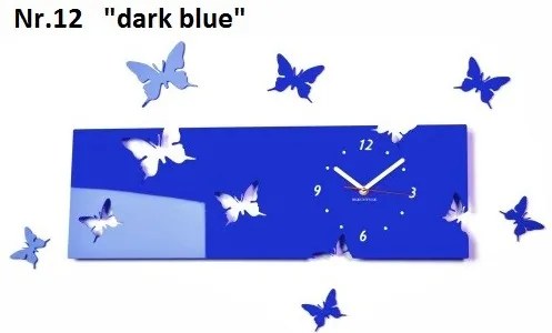 Motýle nástenné hodiny z akrylového skla vanilla-ecru