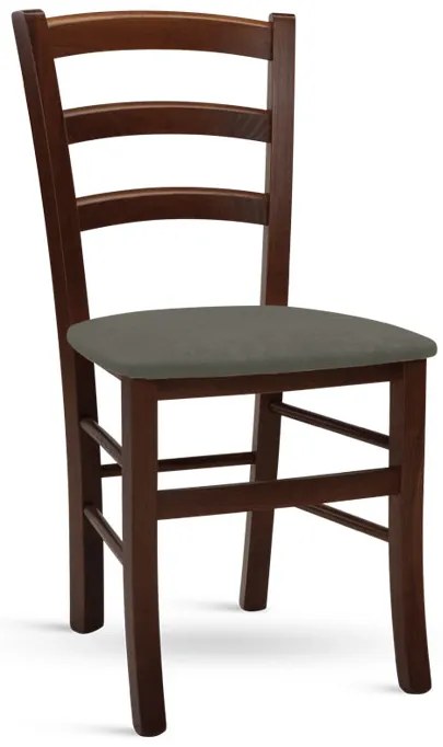 Stima stolička PAYSANE s čalúneným sedákom Vyberte odtieň ->: Čerešňa, Vyberte látku ->: LUX Terracotta 10