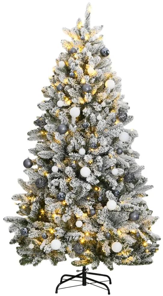 Umelý výklopný vianočný stromček 300 LED a sada gúľ 180 cm 3210174