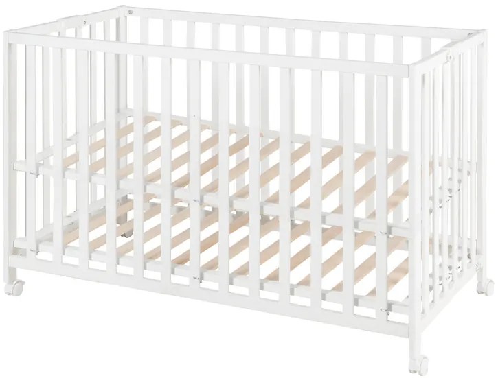 roba Detská skladacia postieľka, 60 x 120 cm (biela) (100340863)