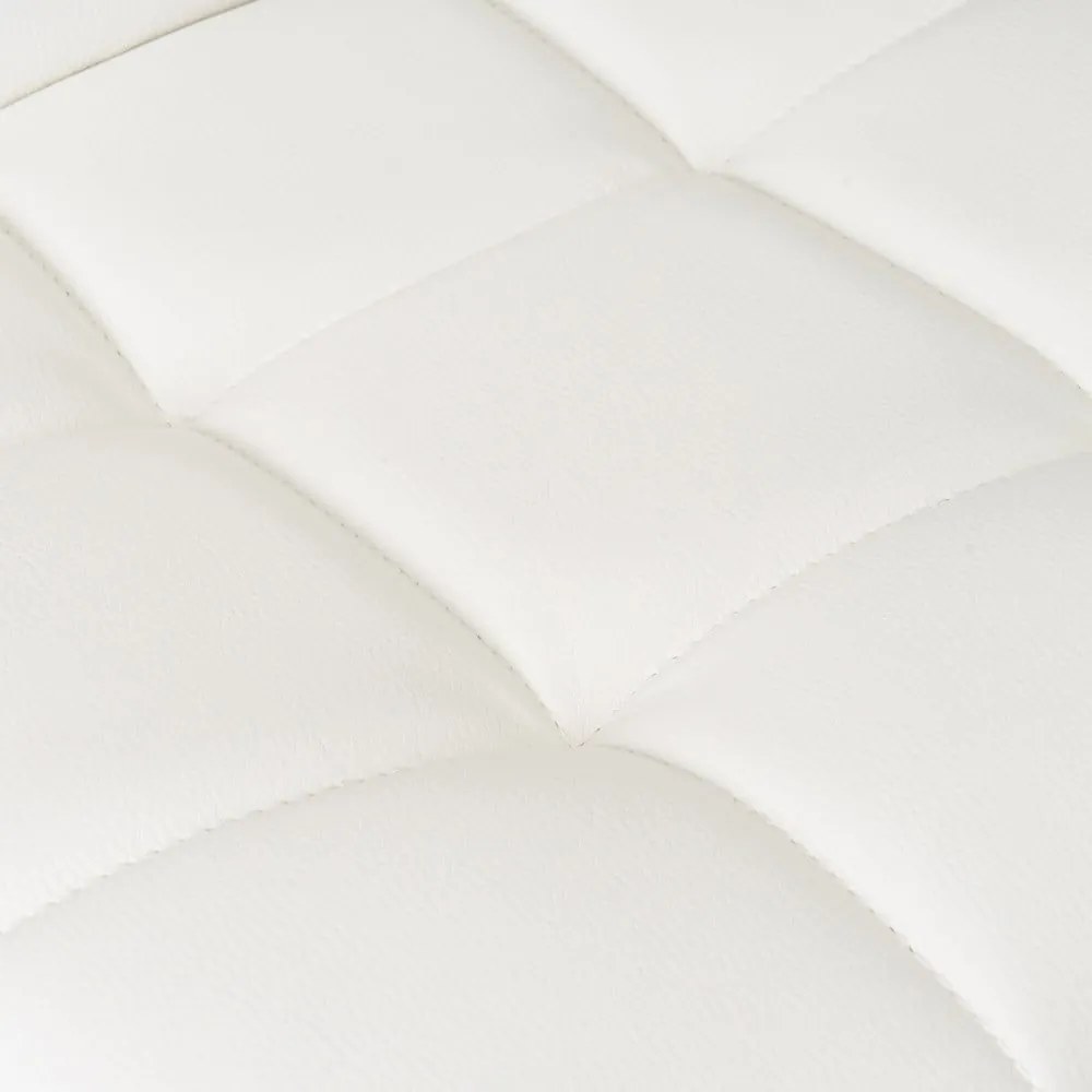 Biele barové stoličky s nastaviteľnou výškou z imitácie kože v súprave 2 ks (výška sedadla 93 cm) – Casa Selección