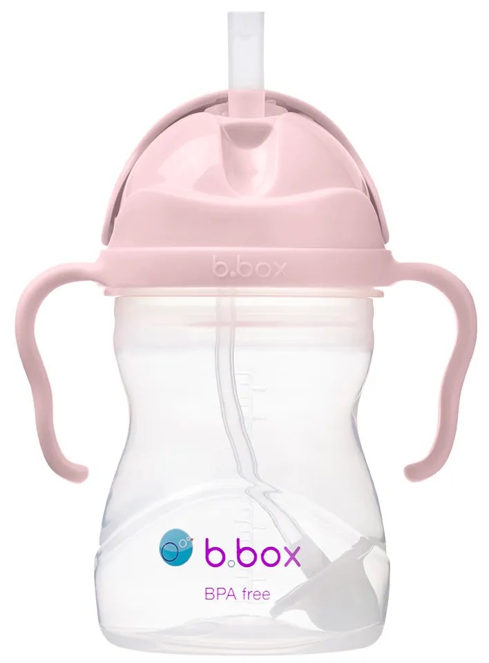 Hrnček so slamkou - ružový 240 ml