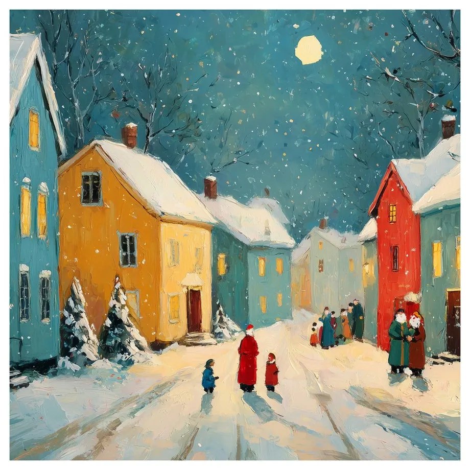 Obraz pokojná vianočná noc