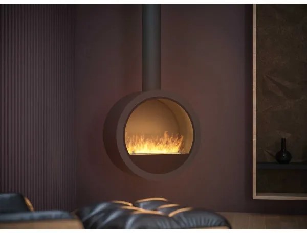 InFire - Závesný BIO krb pr. 70 cm čierna