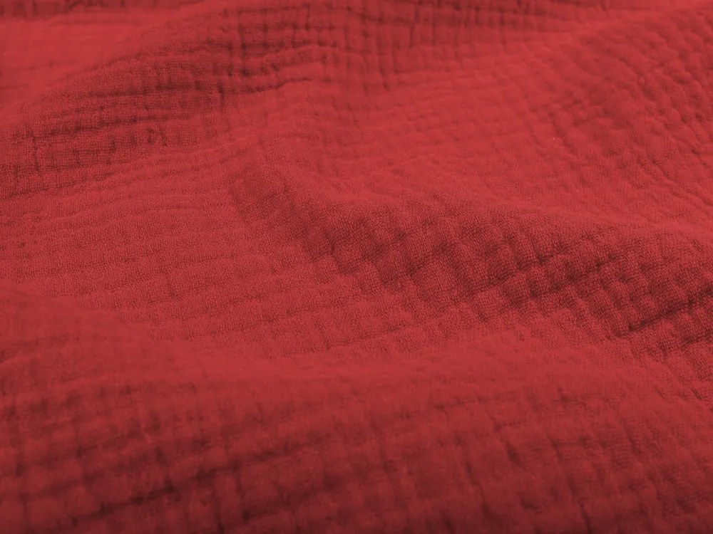 Biante Mušelínová obliečka na vankúš MSN-006 Červená 35 x 45 cm
