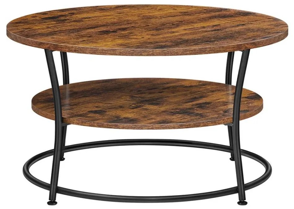 Konferenčný stôl ELDUR hnedá/čierna