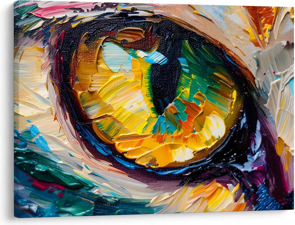 Obraz - Maľba mačacieho oka (70x50 cm)
