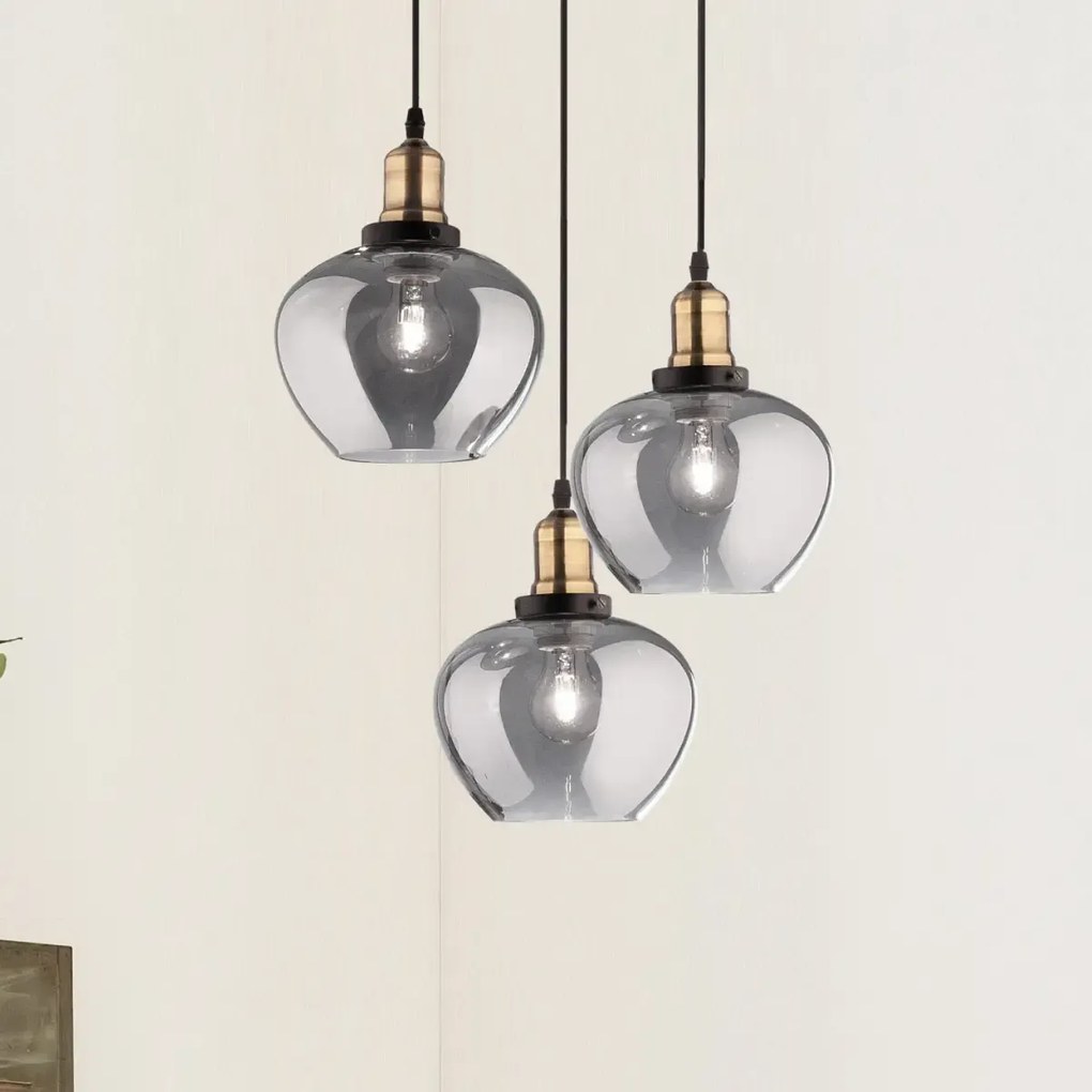 Luxusný luster Cedro 35 tmavo sivé