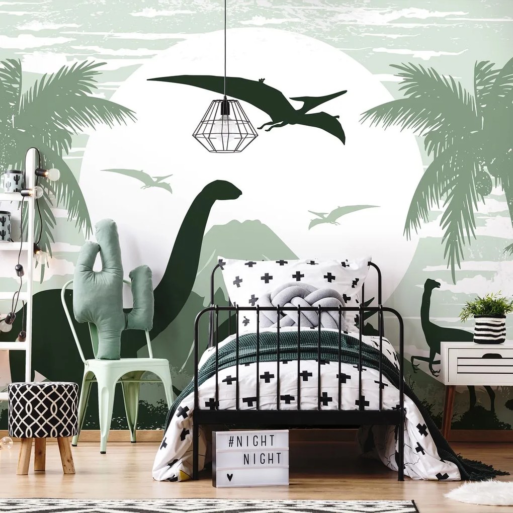 Fototapeta - Zelení dinosaury (152,5x104 cm)