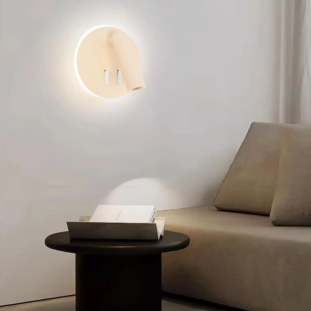 Toolight Toolight, LED nástenné svietidlo 16x14cm, 10W, APP1615-1W, béžová, OSW-06530