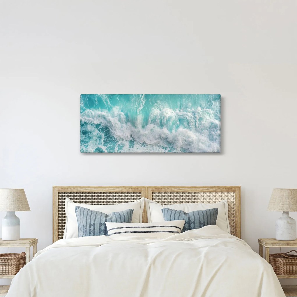 Obraz - Pohľad na vlny oceánu (120x50 cm)