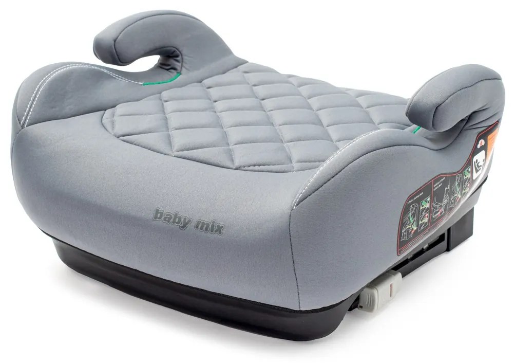 Autosedačka-podsedák BABY MIX HERO Plus ISOFIX I-SIZE grey 2025