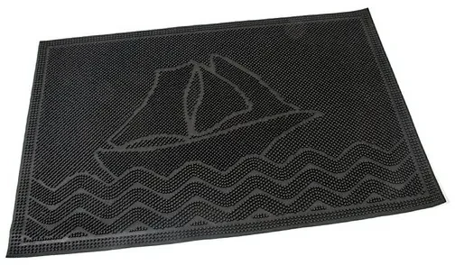 Gumová čistiaca rohož Ship 40 x 60 x 0,6 cm, čierna