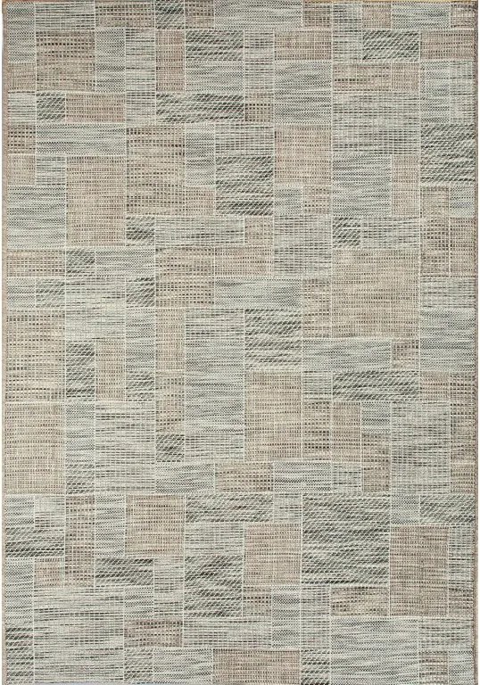 Spoltex 120x170 cm Kusový koberec Terazza 21107-740 Ivory Silver/Taupe – na von aj na doma, hnedá, chodba / predsieň