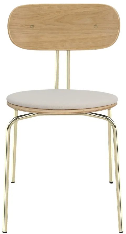 Jedálenská stolička v krémovo-zlatej farbe Curious - UMAGE