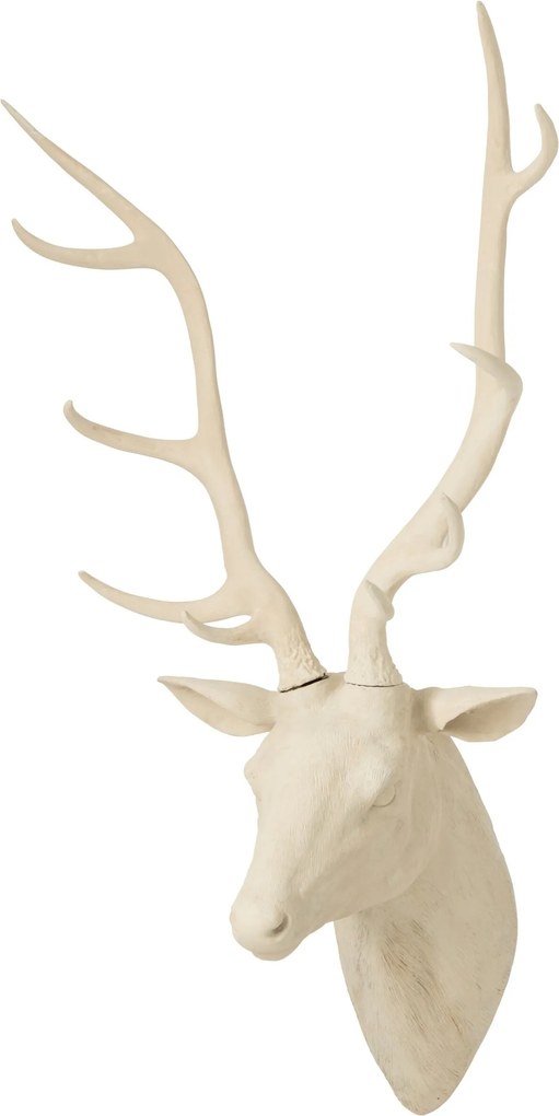 Béžová nástenná hlava jeleňa Deer z polyresinu – 57*38*103 cm