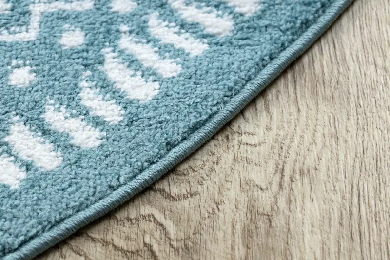 Dywany Łuszczów, Kusový koberec Napkin blue kruh, 200x200 (priemer) kruh, modrá, chodba / predsieň