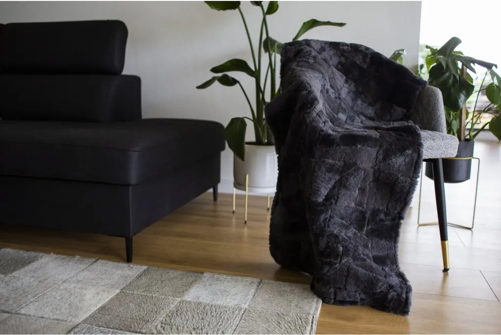 Prehoz na sedaciu súpravu sivý 160x60 cm