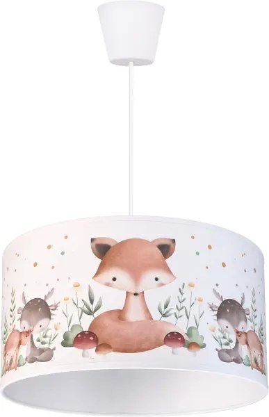 BRILAGI - LED detský luster na lanku BOBO 1xE27/60W/230V pr. 35 cm biela/zvieratká