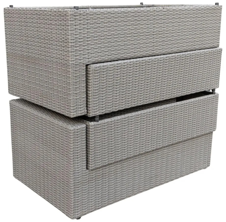 Sivý záhradný lounge set z umelého ratanu pre 4 Drammen - Bonami Selection