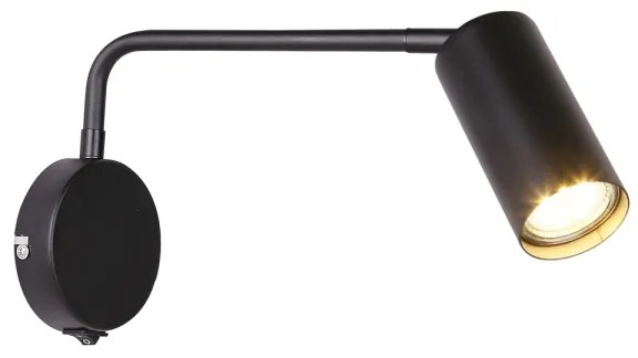 Nástenná lampička TINA 1xGU10/15W/230V čierna