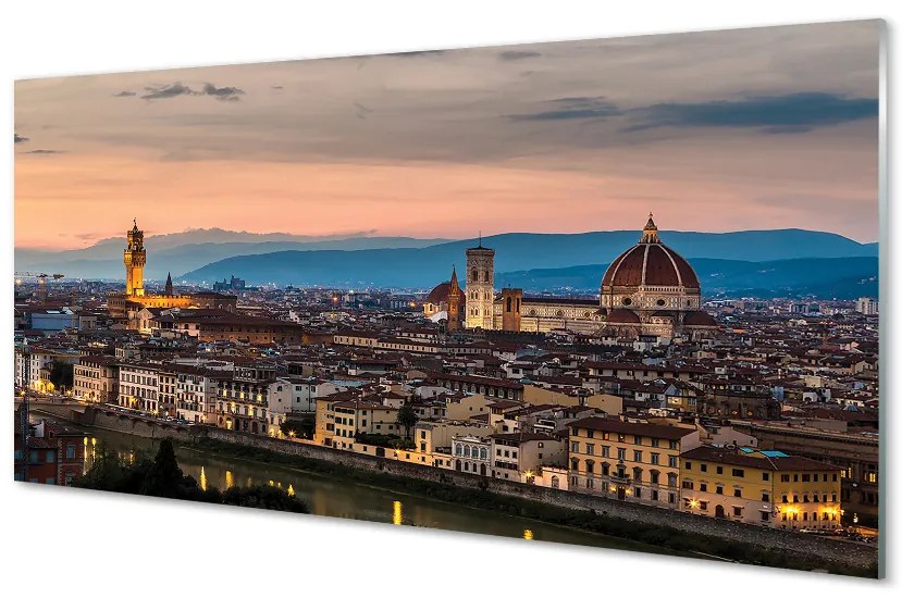 Nástenný panel  Italy Panorama katedrála hory 140x70cm