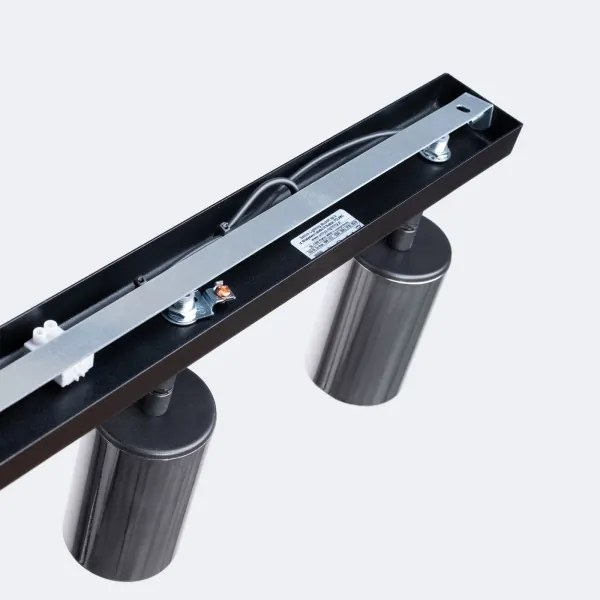 Sollux SL.1368 - Bodové svietidlo WINX 3xGU10/10W/230V čierna/chróm