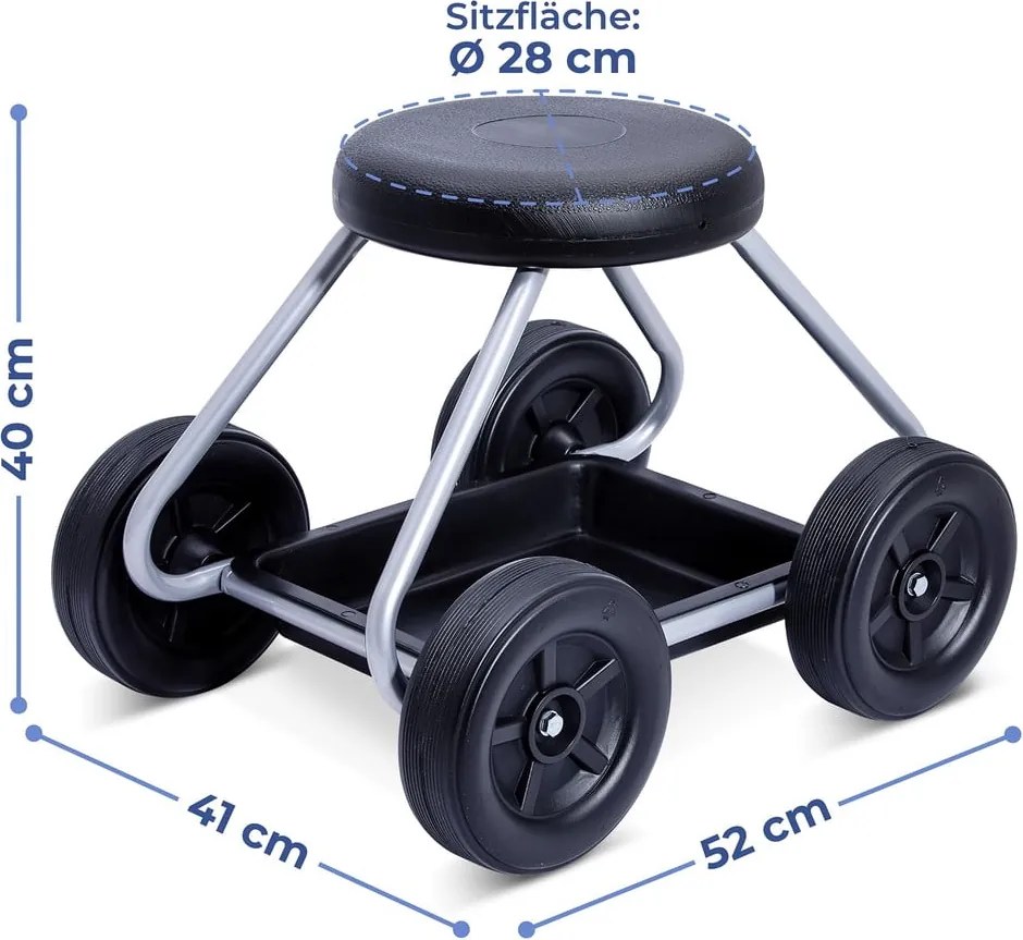 Čierna/sivá záhradná stolička Secura – Maximex