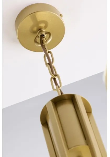 Jupiter 2094 - Závesný luster na reťazi ARTHUR 5xE27/15W/230V modrá/zlatá