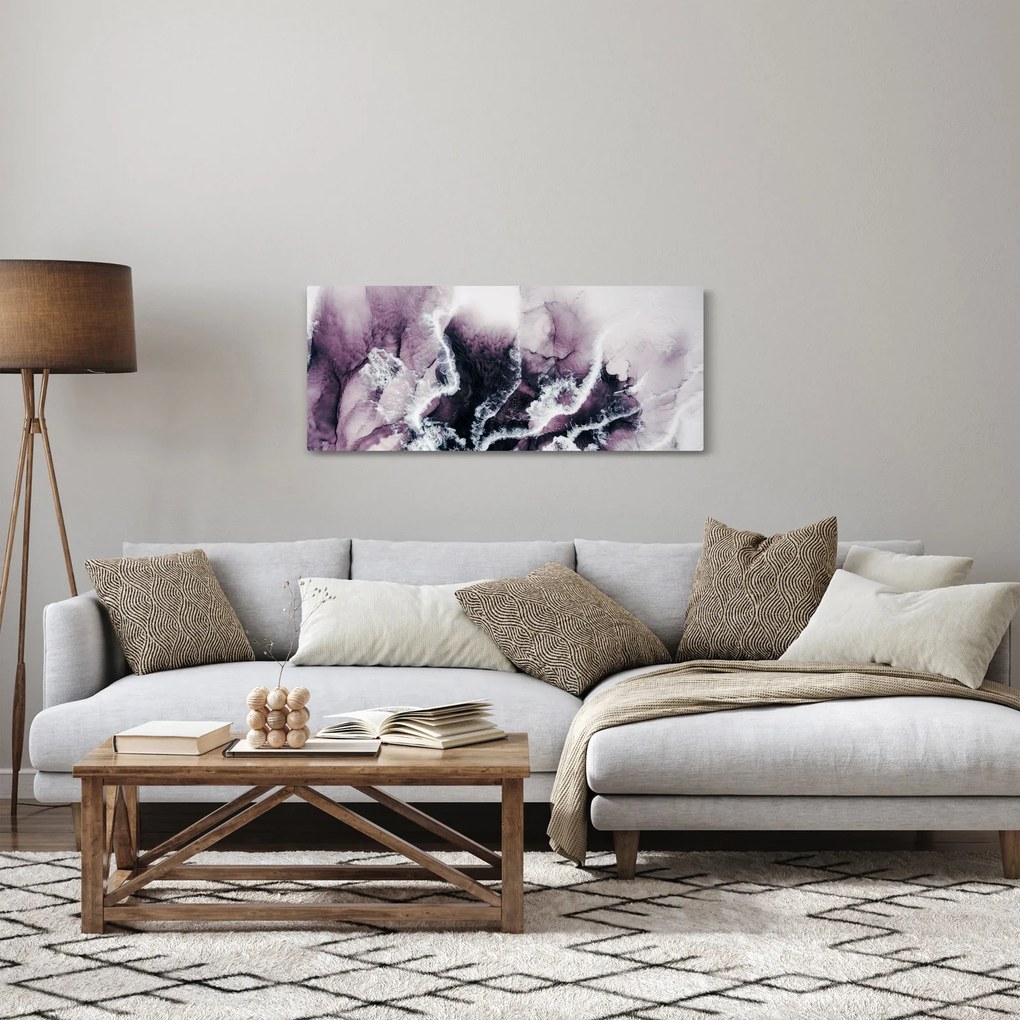 Obraz - Fialový mramor N⁰2 (120x50 cm)