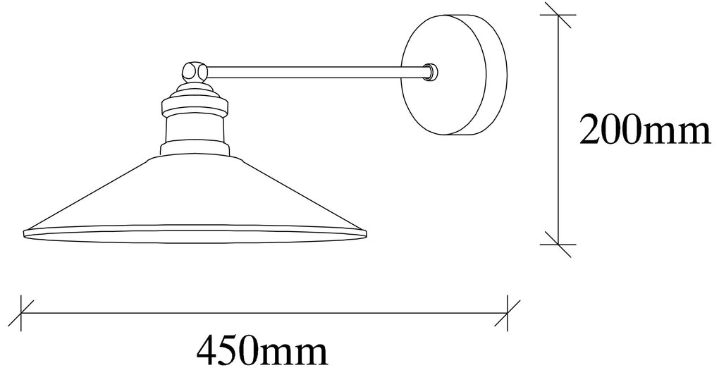 Nástenná lampa Dodo retro zlatá