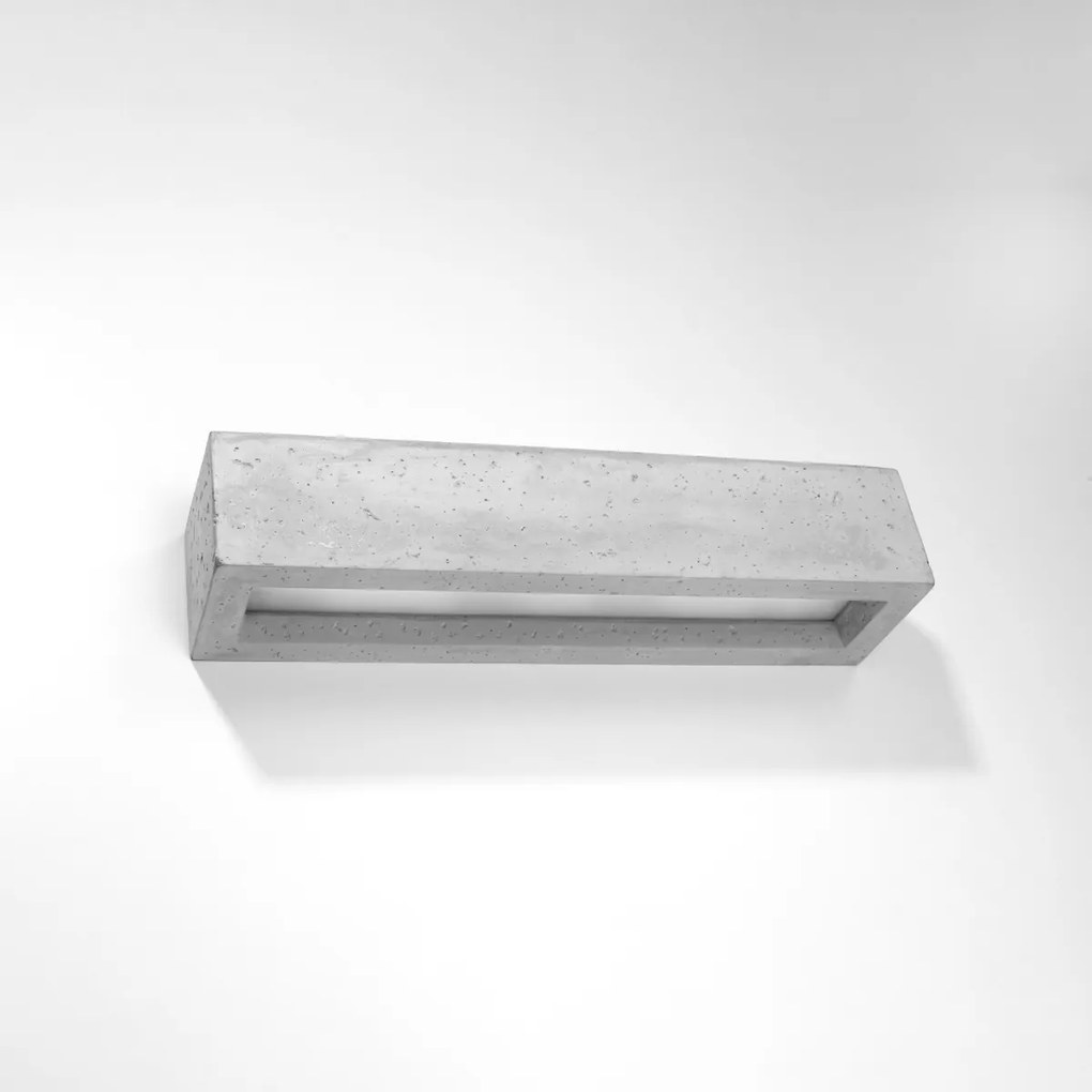 Nástenné svietidlo Vega, 1x betónové tienidlo, (50 cm)