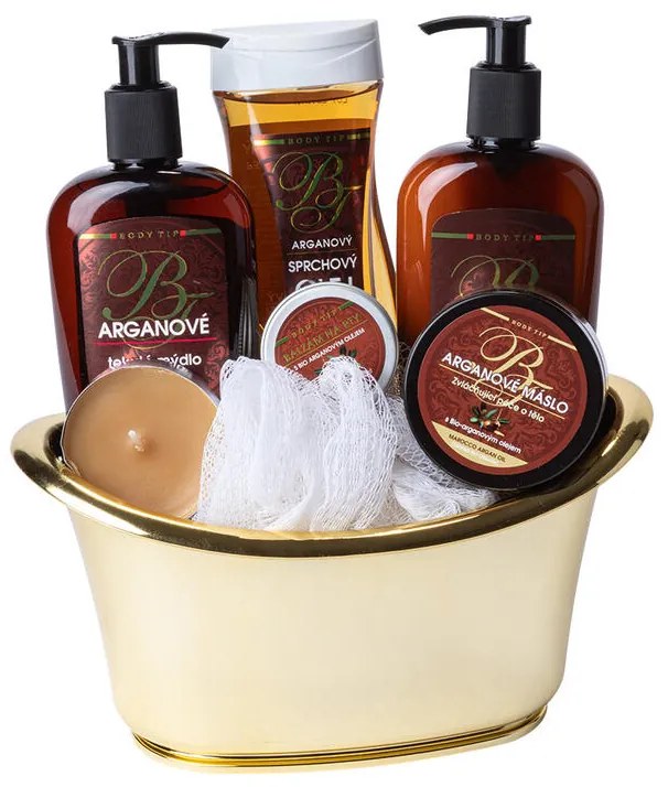 Darčeková sada kosmetiky ARGAN, zlatá vanička
